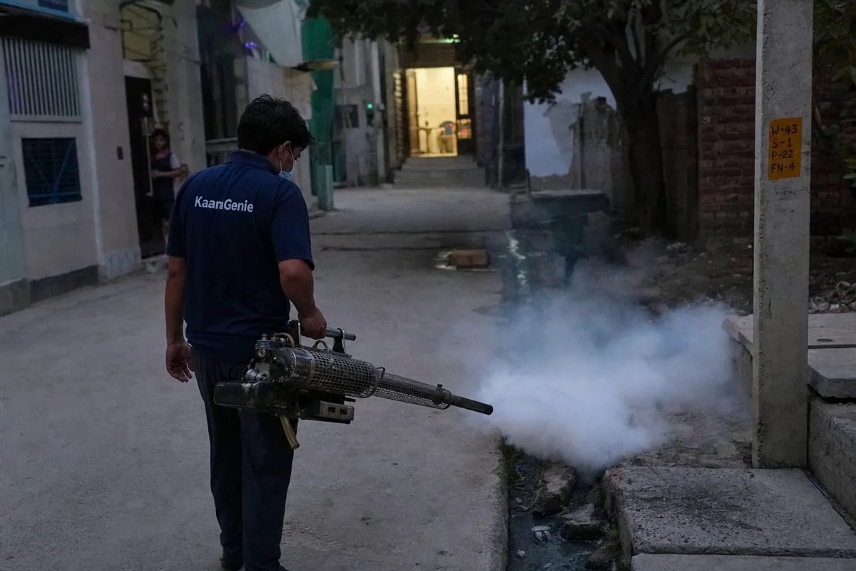 KaamGenie pest control technician treating a Mayur Vihar Phase 1 property in East Delhi